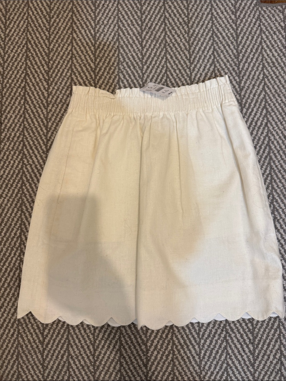 J. Crew Scalloped Hem Mini Skirt